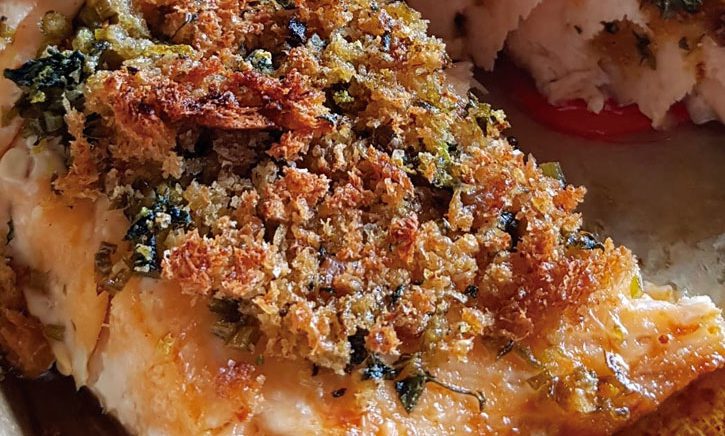 Chef S/A: Salmão com Crosta de Manjericão