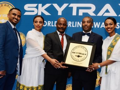 Ethiopian Airlines é novamente eleita a principal companhia aérea da África na SKYTRAX